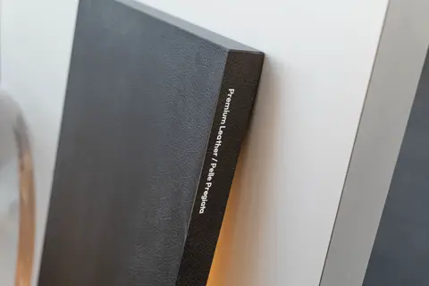 Close-up of the leather finish