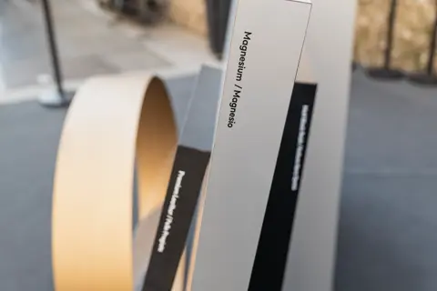 Close-up of the magnesium finish