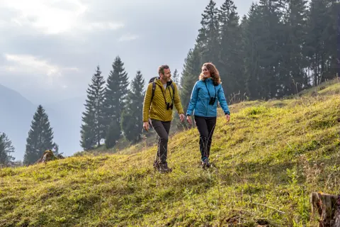 Two hikers in the mountains