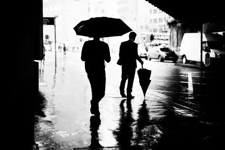 umbrella silouhettes black and white