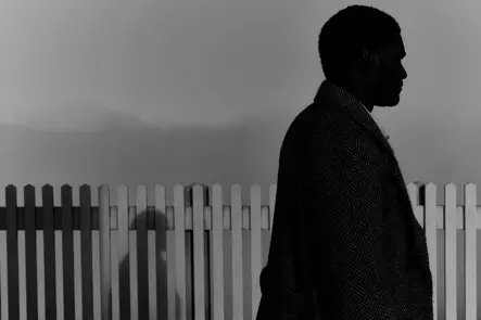 black and white picture of a man