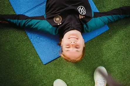 laura on the grass floor