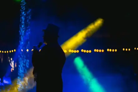 silouhette of a singer