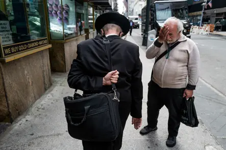 Two men are out for a walk in New York