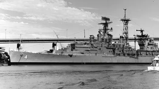 Historical photograph of an old military boat