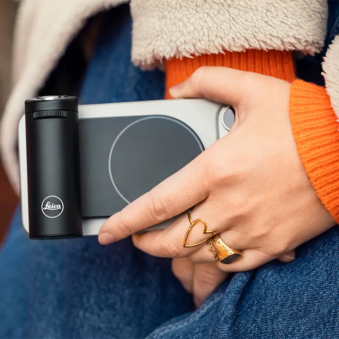 Leica LUX Grip in hands