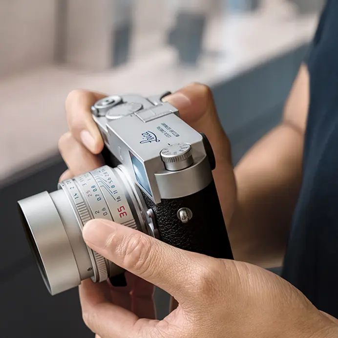 Leica M camera in silver