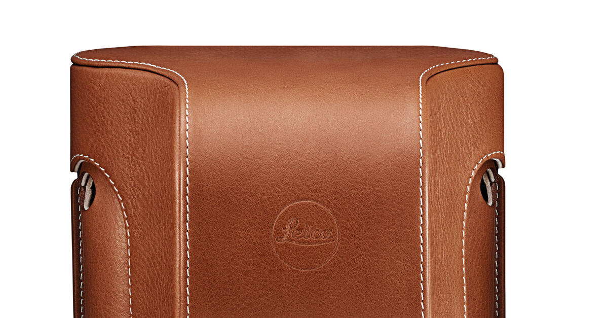 Every-ready case with short front section, leather, cognac (M240 & M