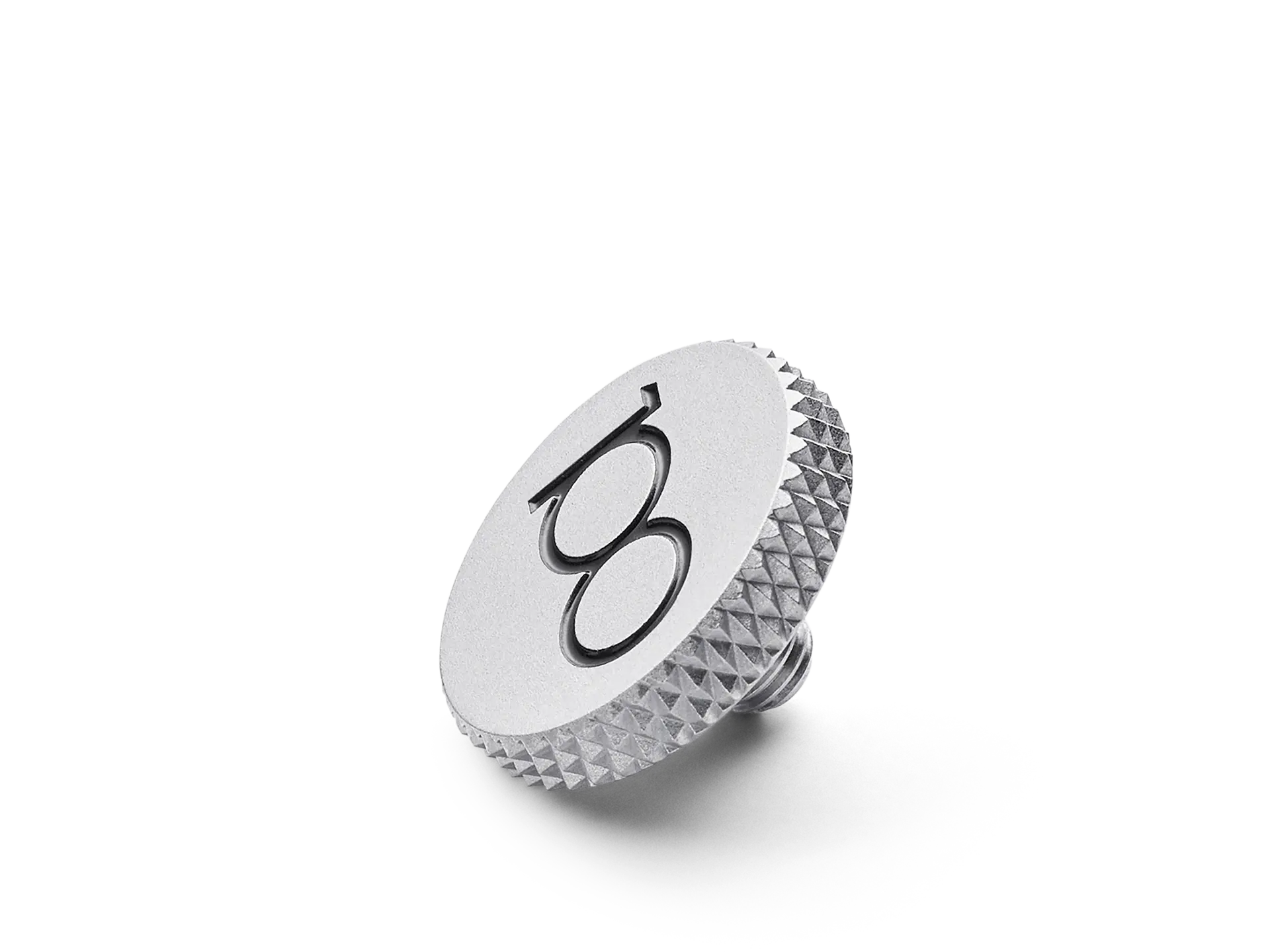 Soft Release Button, Brass, silver chrome, 100 YEARS OF Soft Release Button, Brass, silver chrome, 100 YEARS OF
