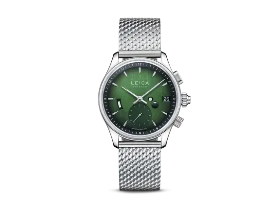 98289_Leica_ZM2_Urban_Green_Milanaise_Stainless_Steel_metal_bracelet_front_1920px.webp