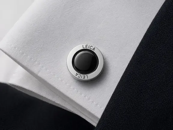 Leica Cufflinks Camera Lens detail