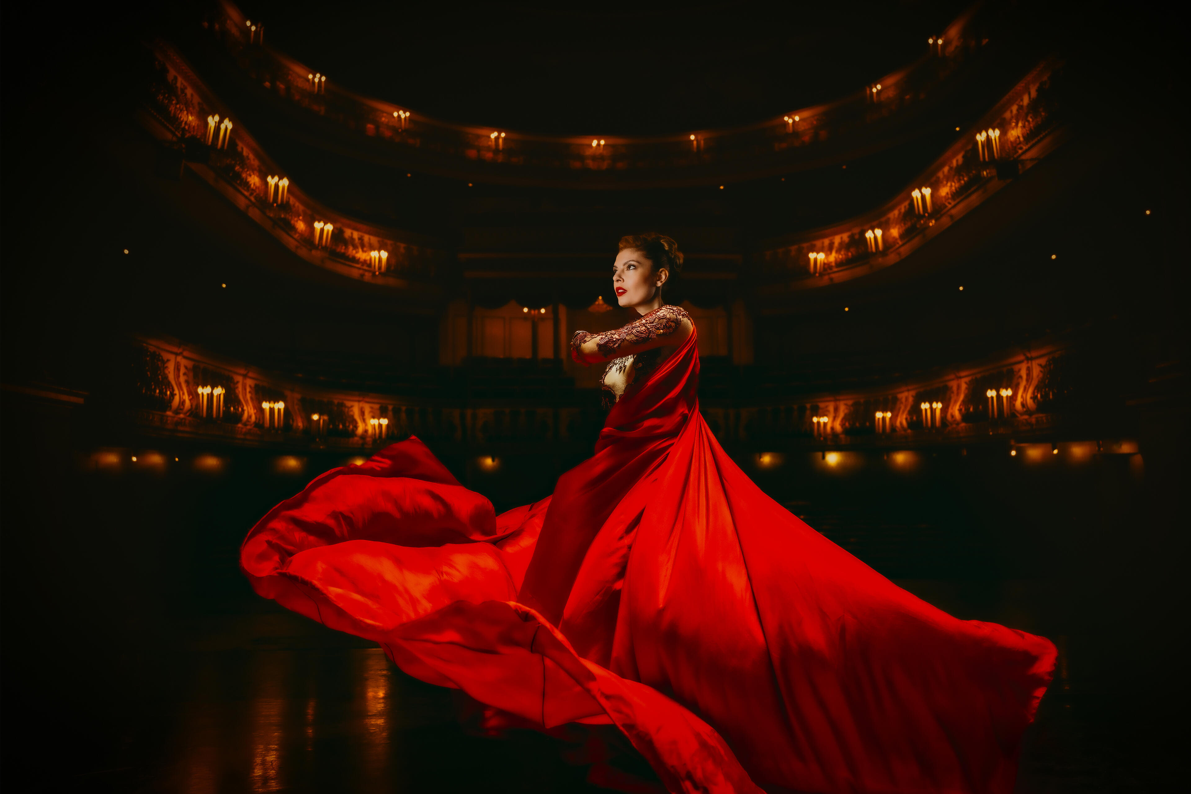 Woman in the theater