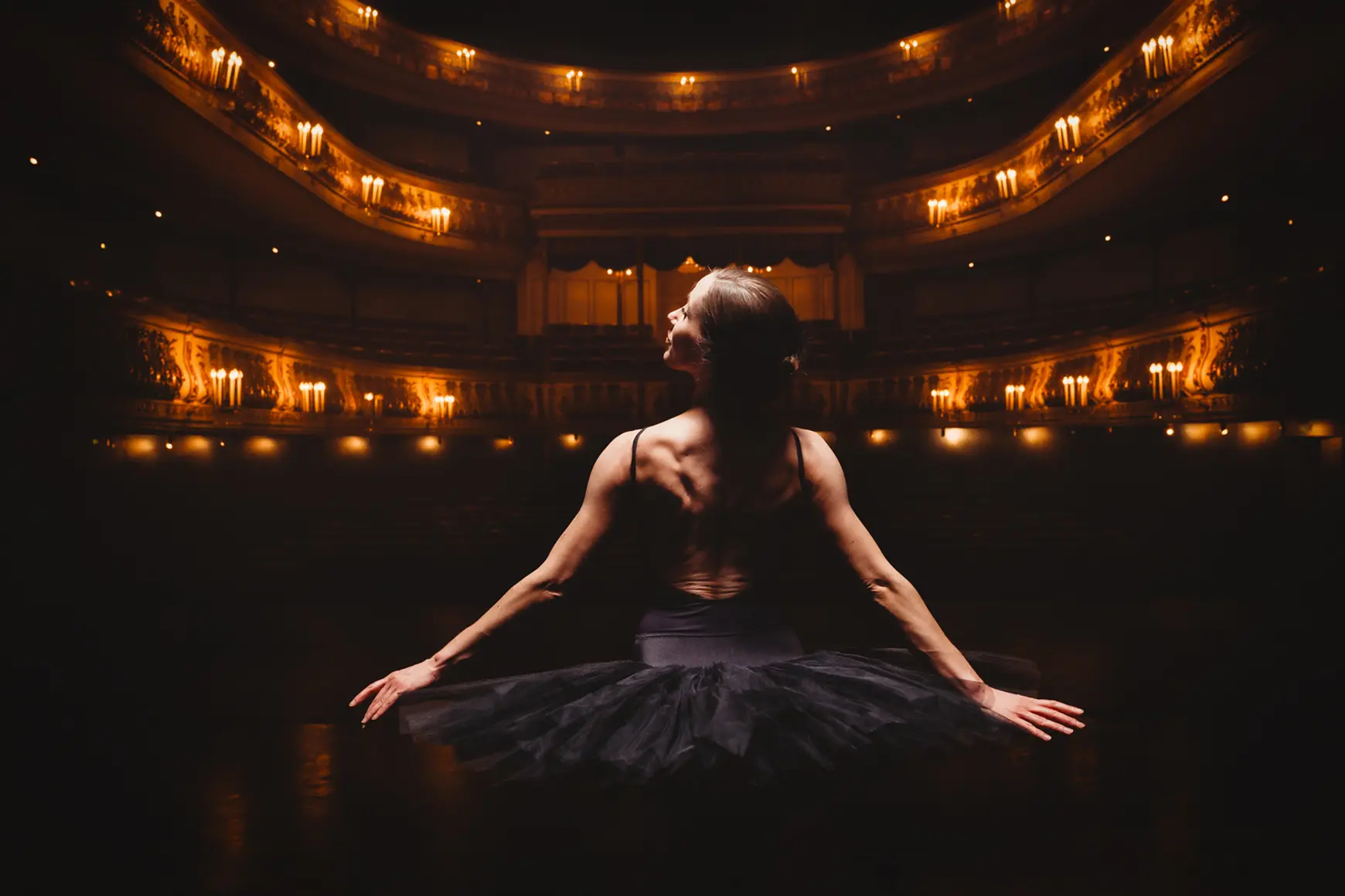 Ballerina in the theater