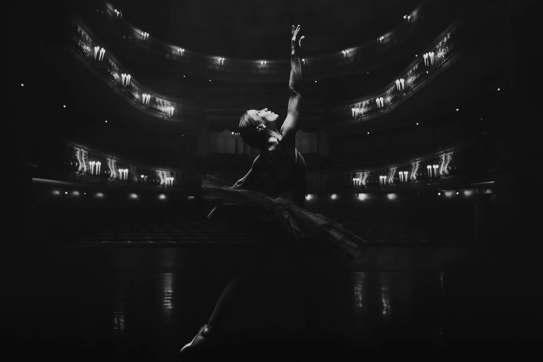 Ballerina in the theater