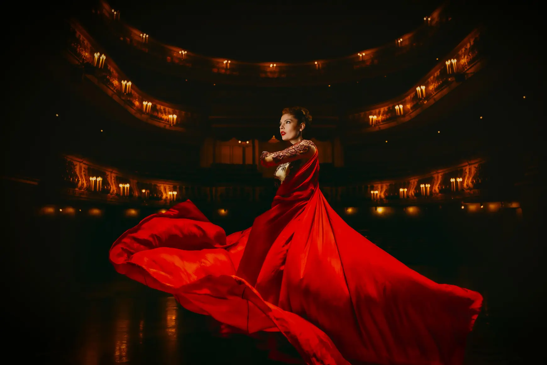 Ballerina in the theater
