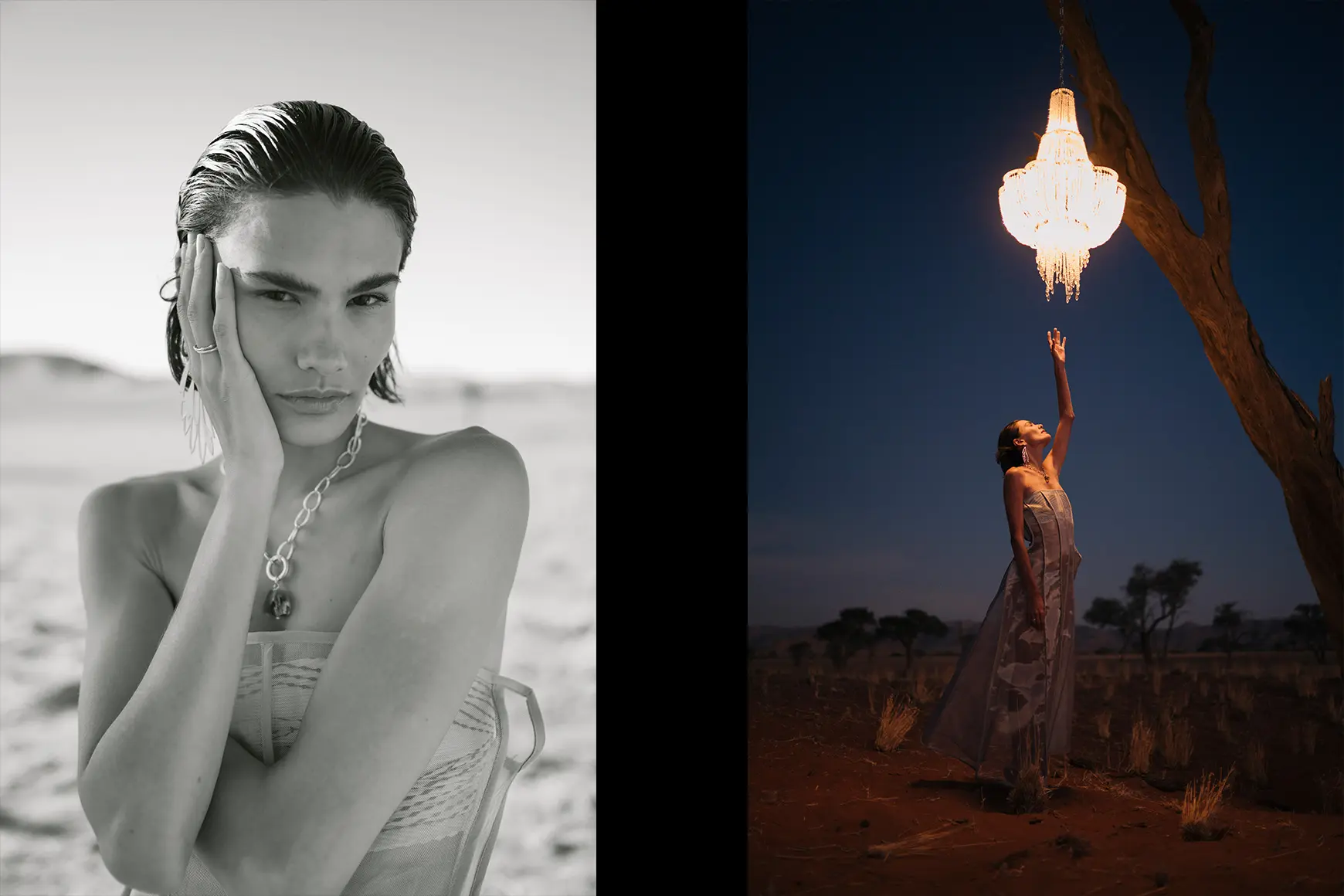 Image shot by Pat Domingo with the Leica SL3 showing Model and Woman under lamp
