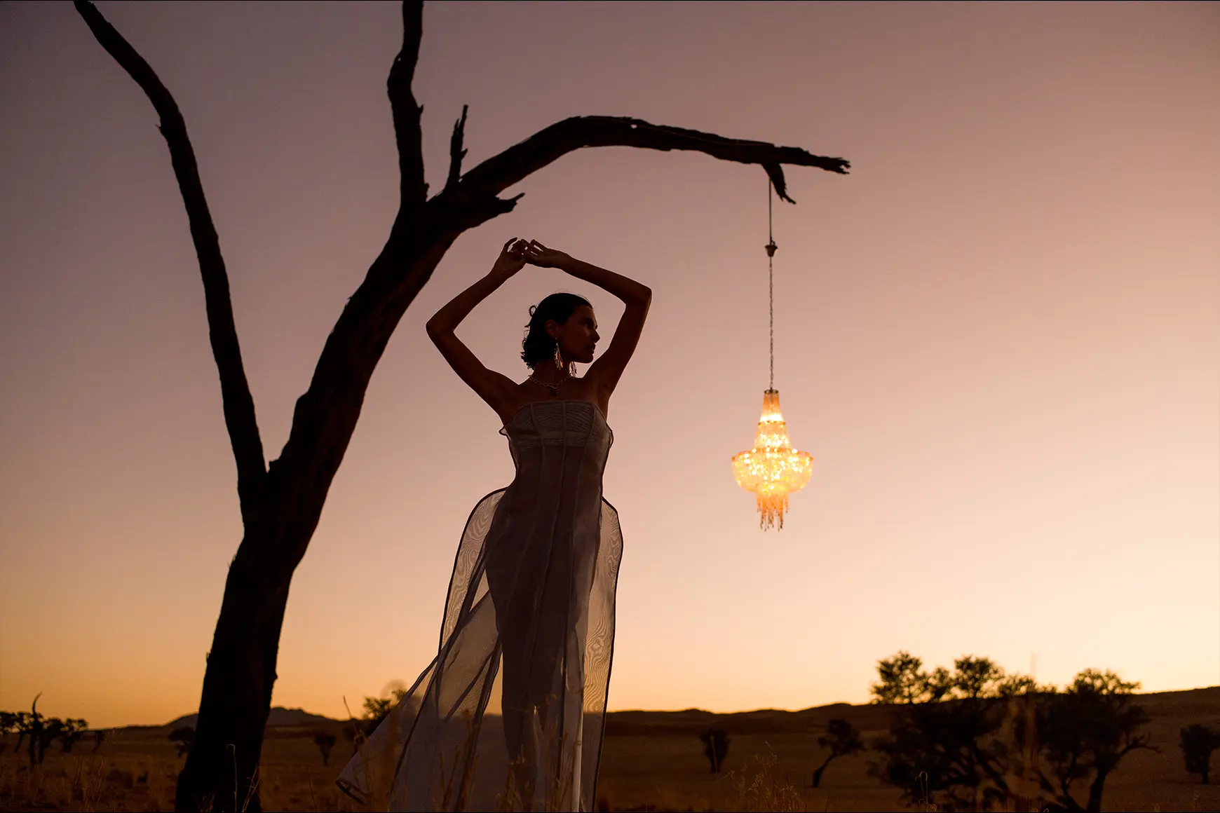 Image shot by Pat Domingo with the Leica SL3 showing Model standing under tree