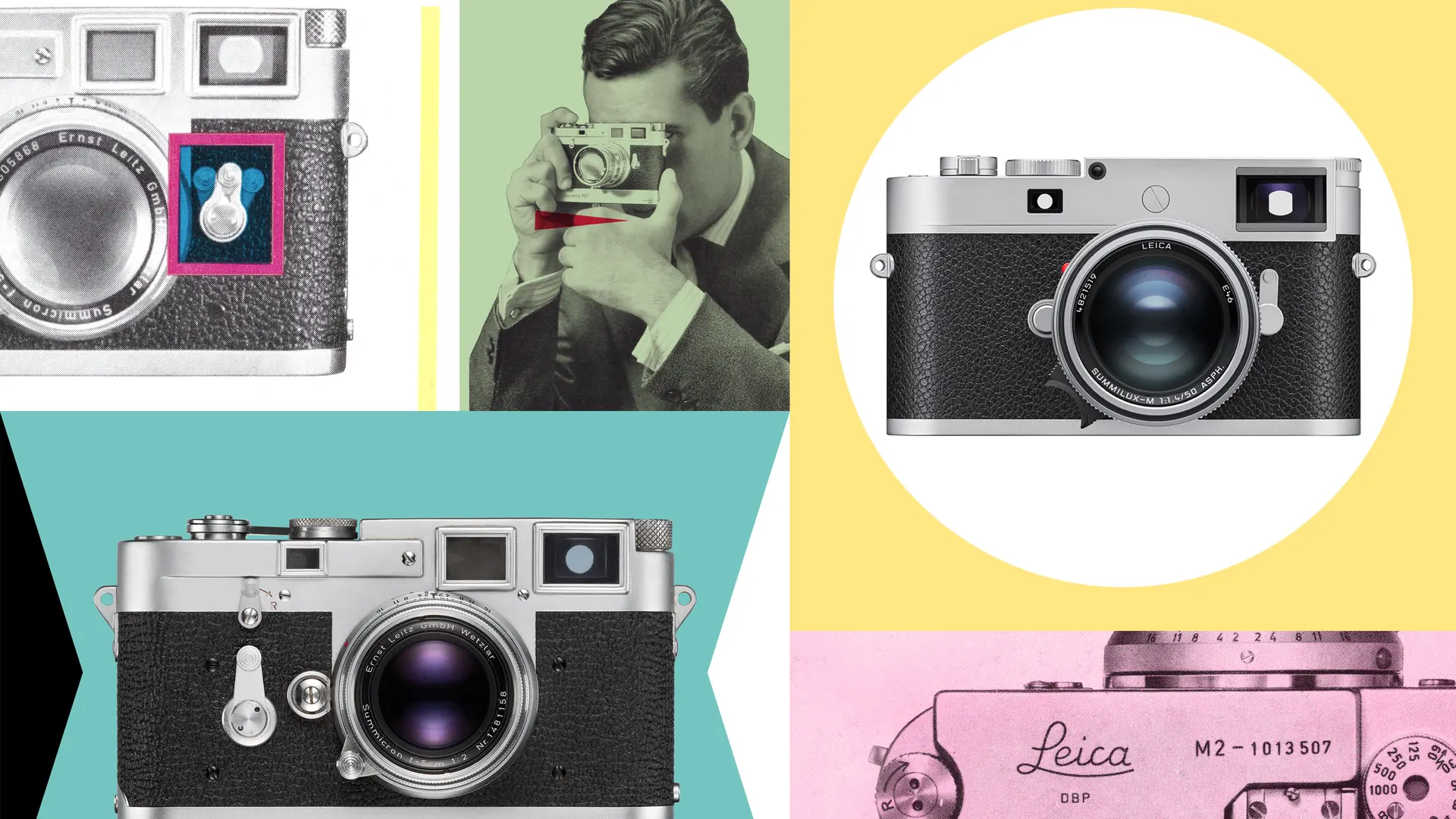 Vintage collage of Leica M