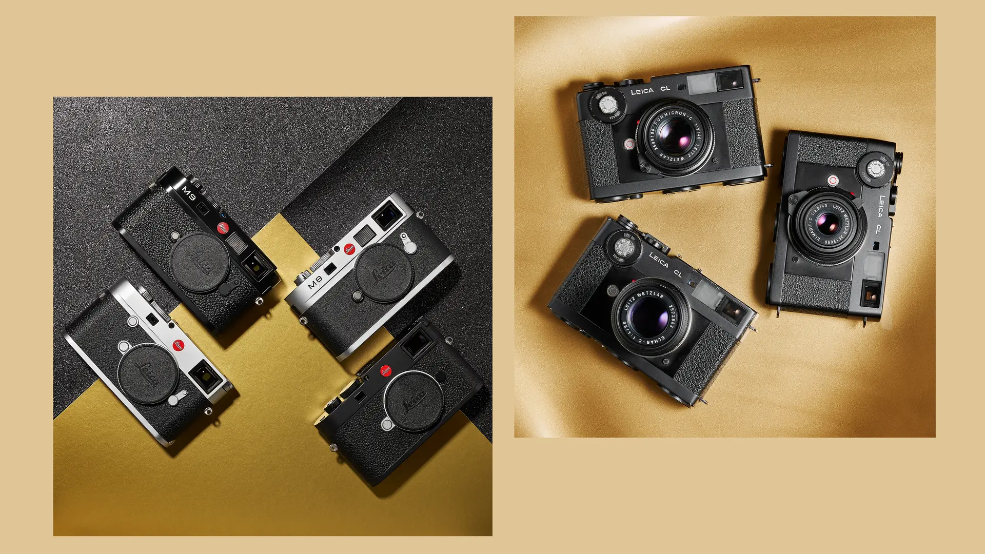Leica cameras and lenses