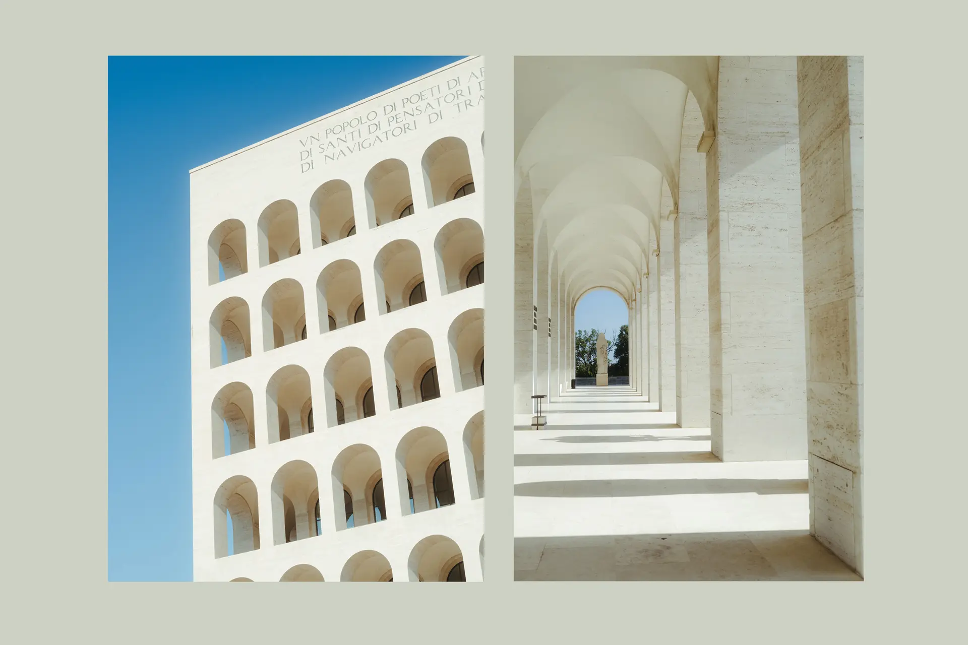 Architectural building in beige