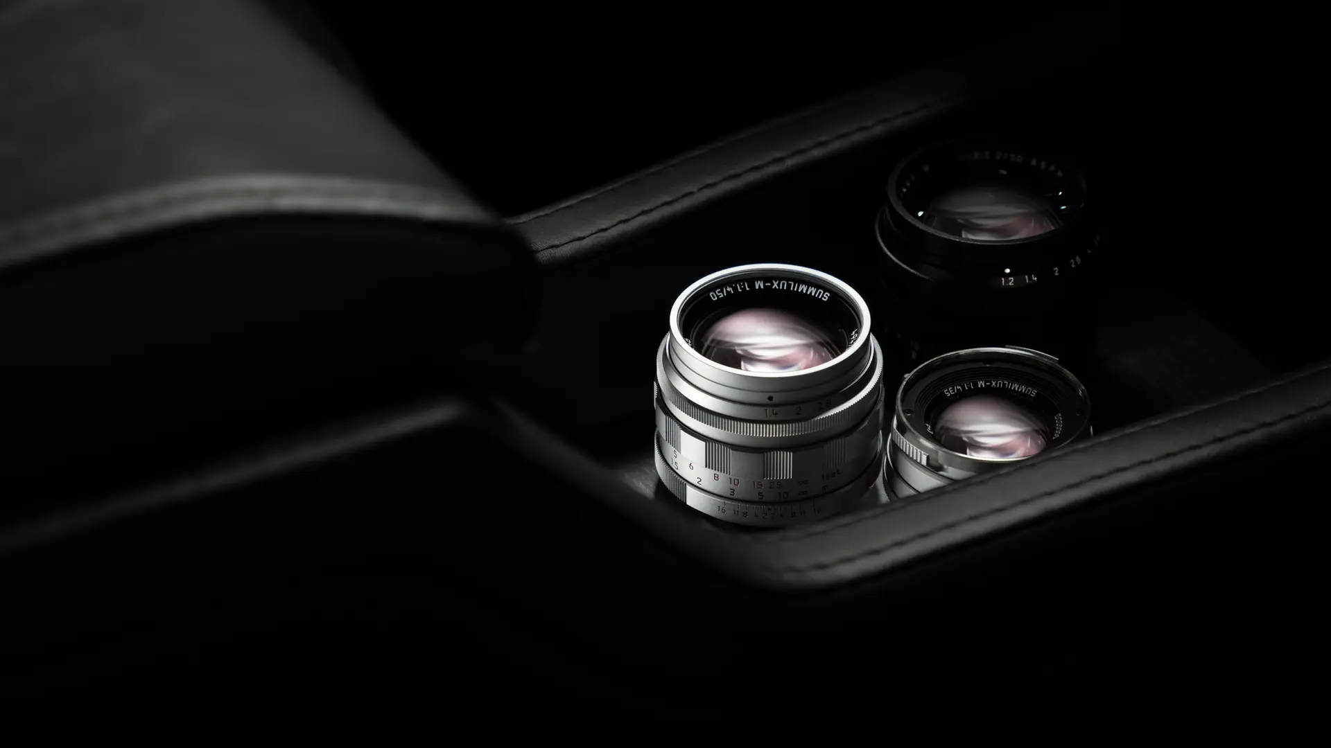 Classic M-Lenses in a camera bag 
