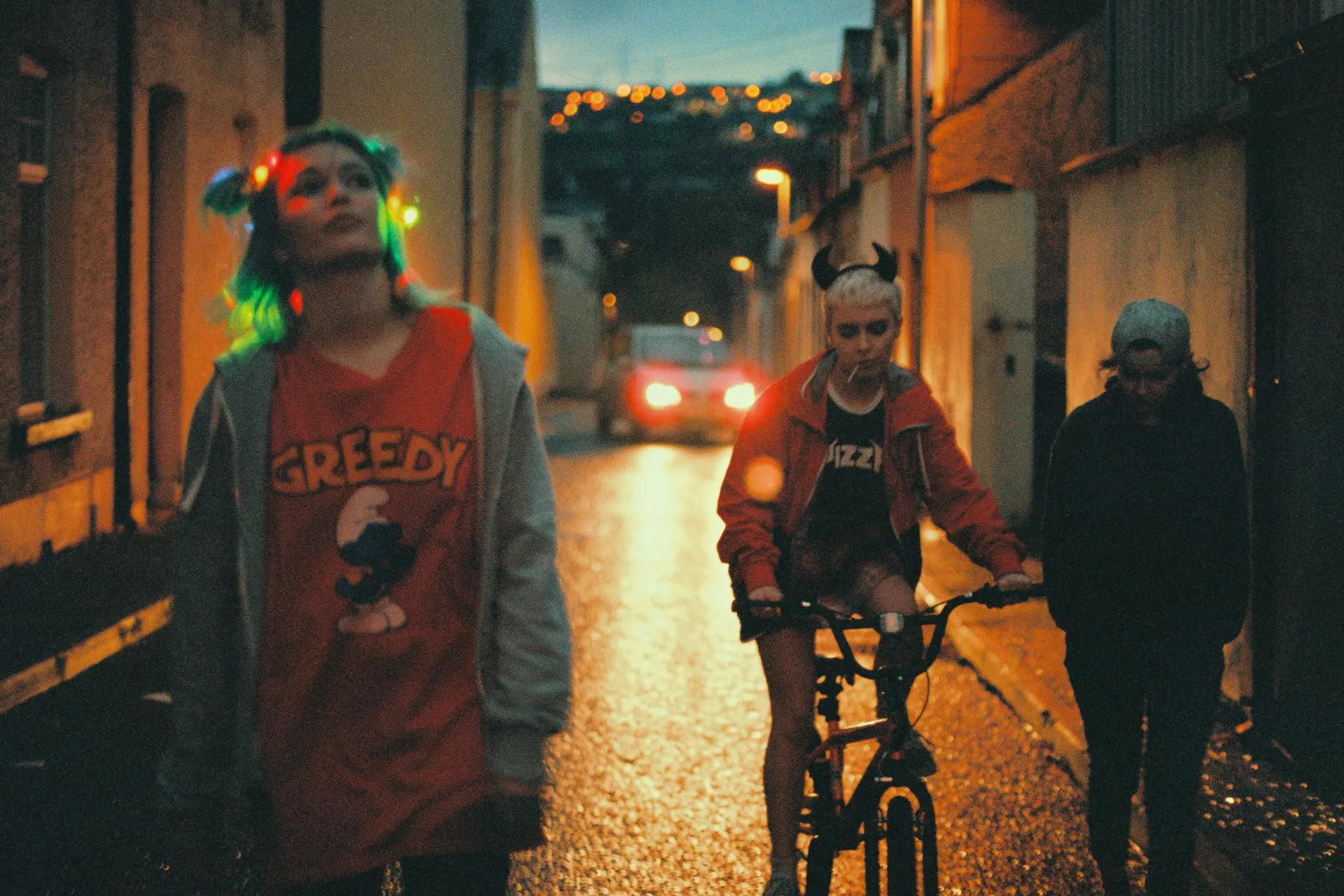 Three people on the street
