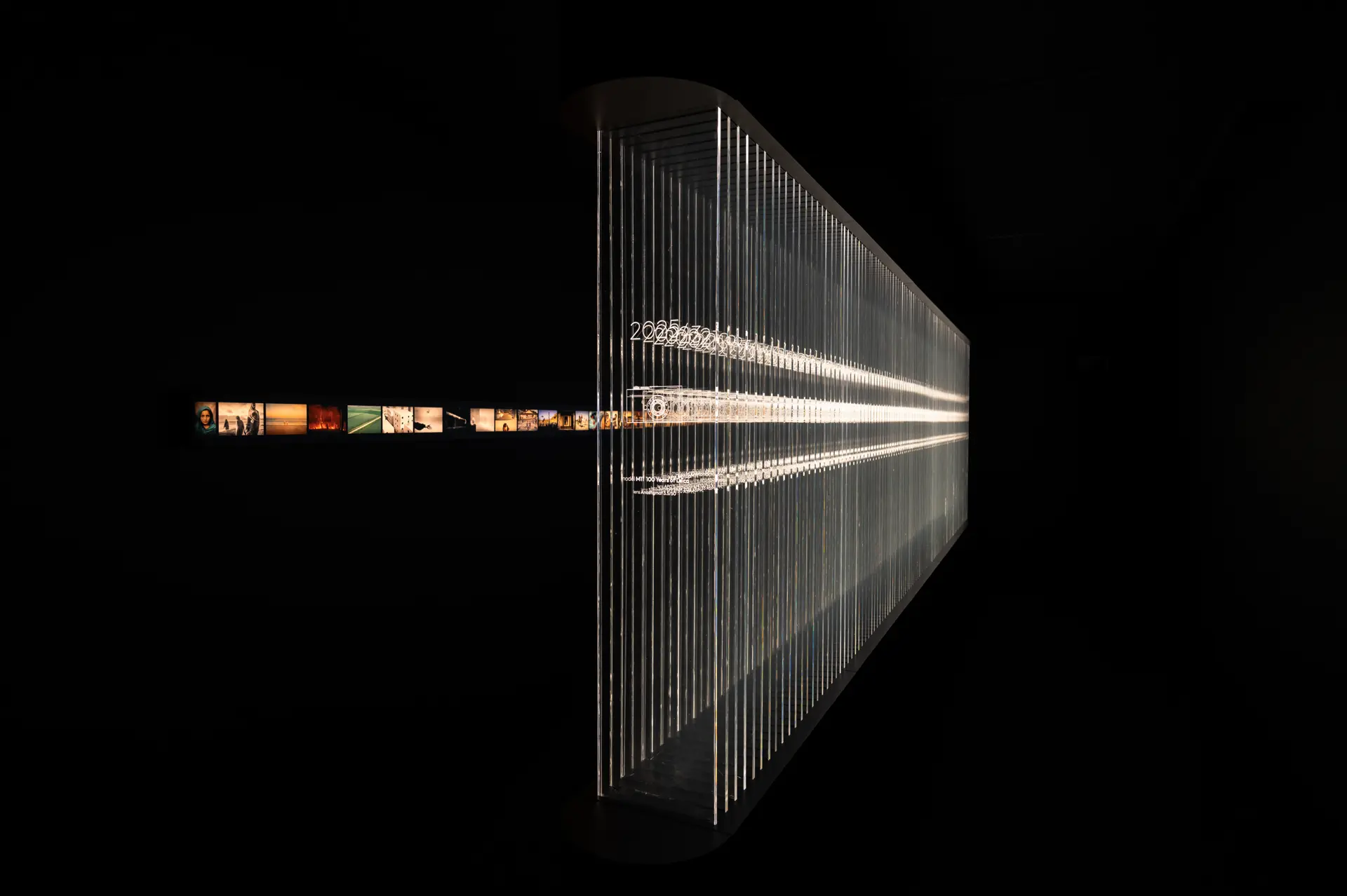 Multisensory installation of the history of Leica cameras
