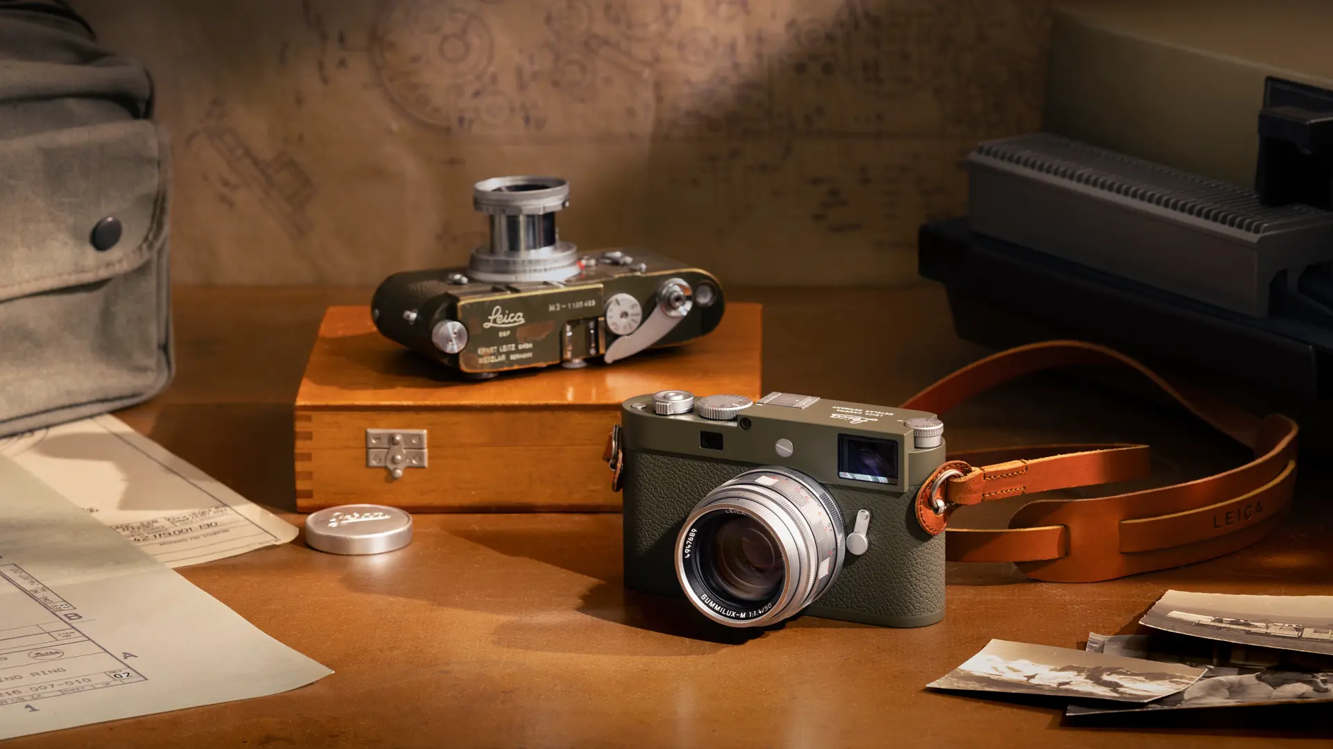 Leica M11-P Safari on an old desk 
