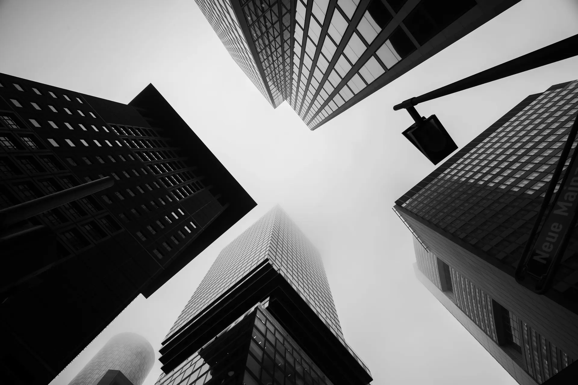 Skyscrapers photographed from below