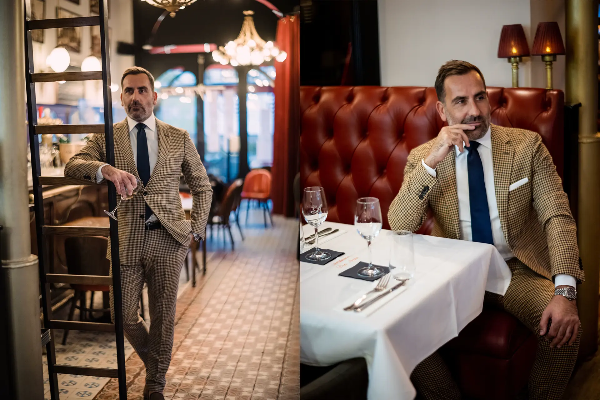 Elegant man in a restaurant
