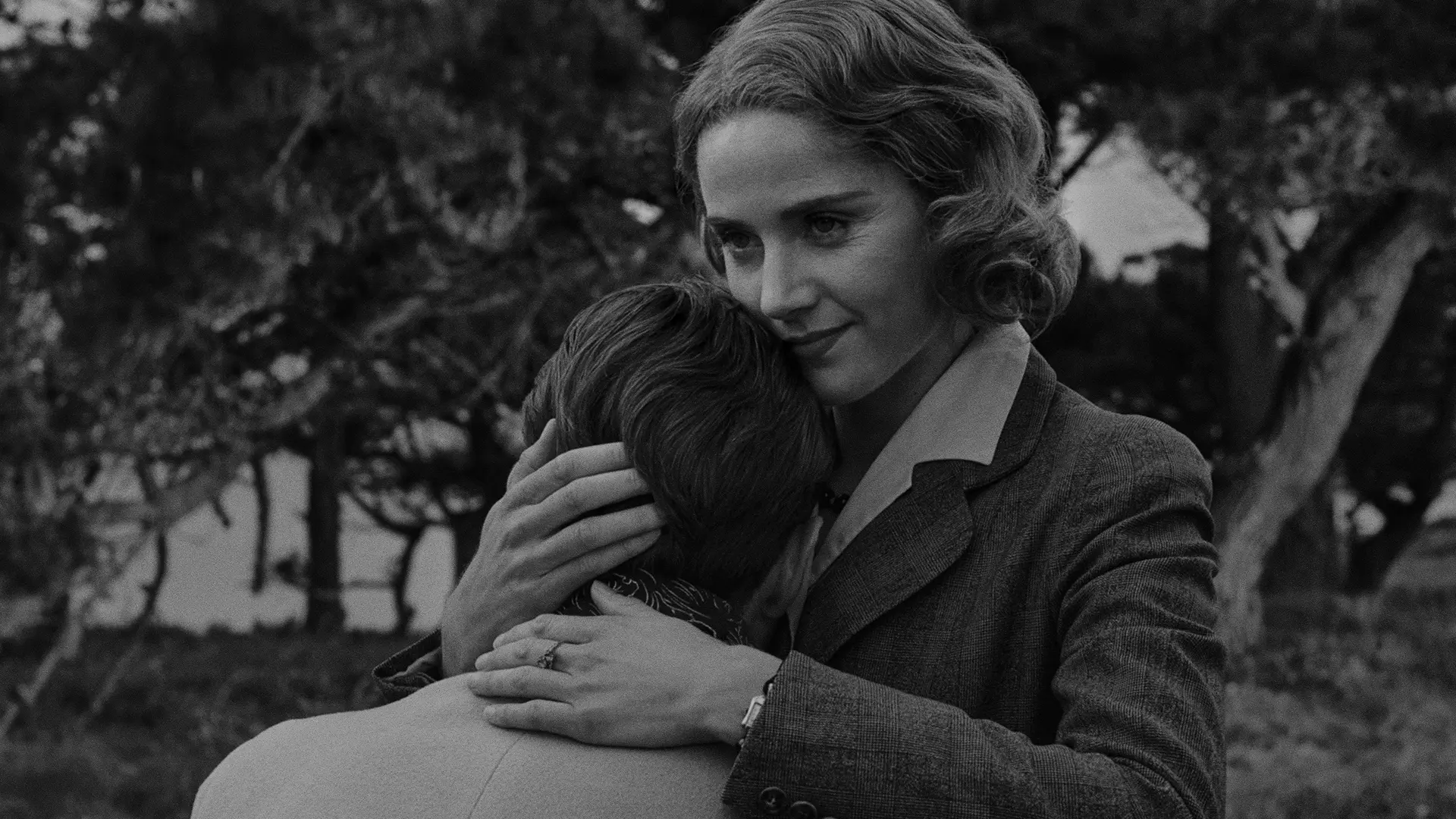 Woman hugging a man