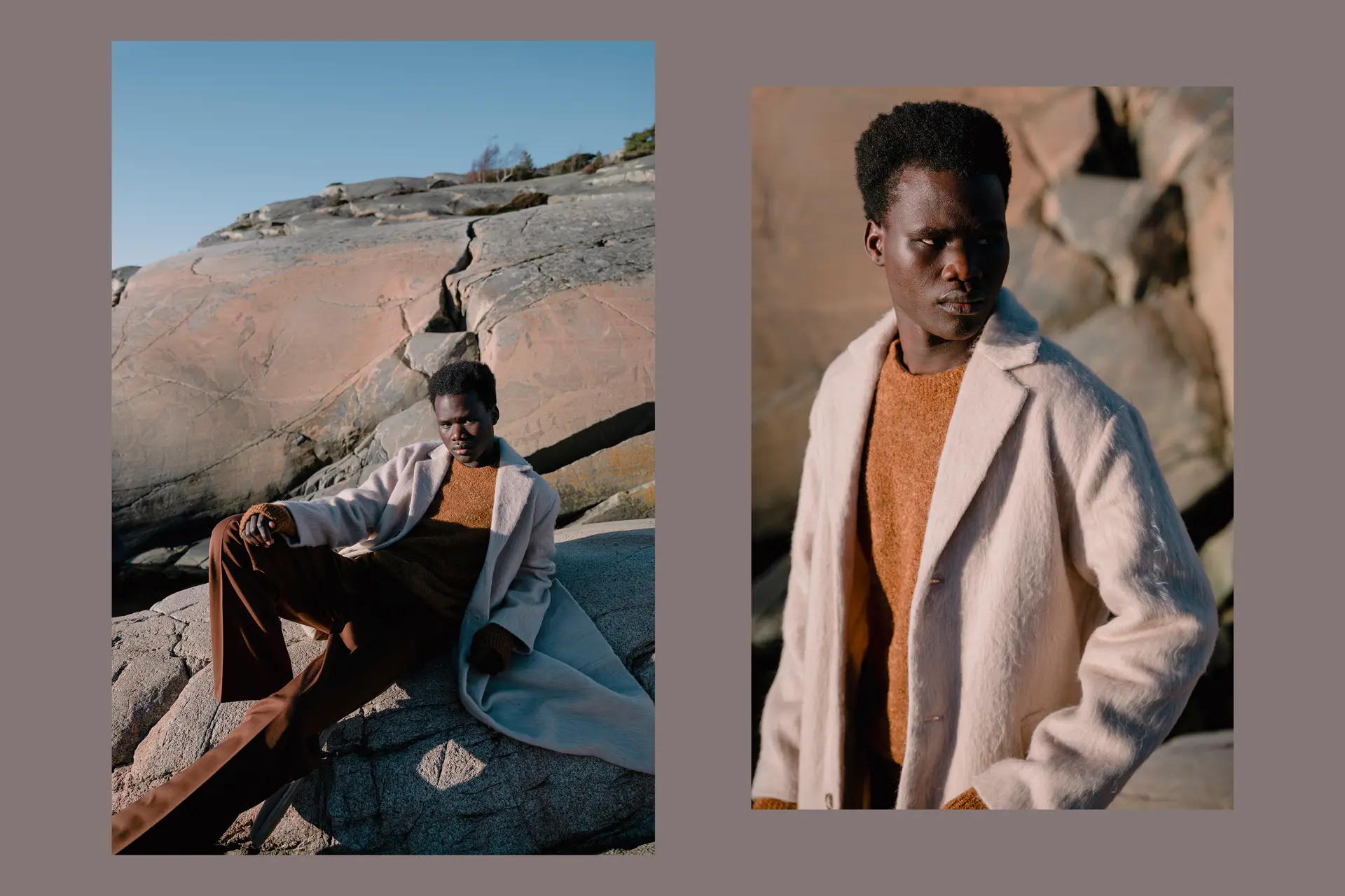 A model is posing for the camera