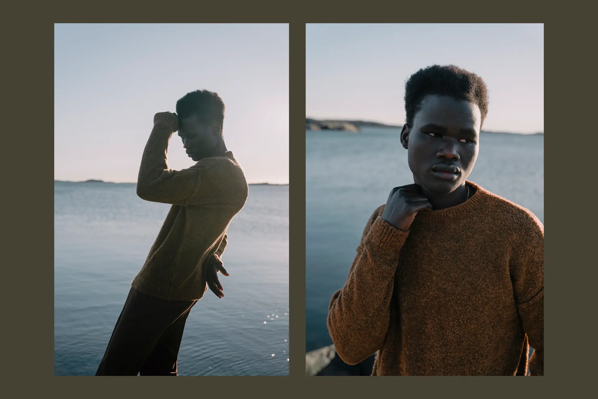 A model is posing for the camera