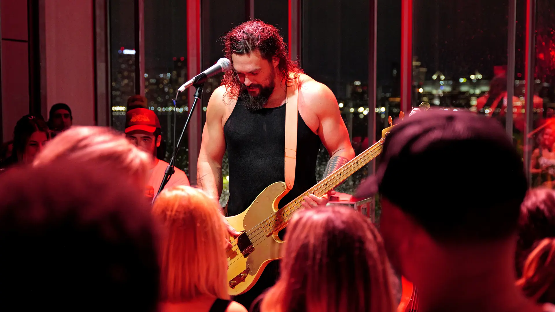 Jason Mamoa on stage