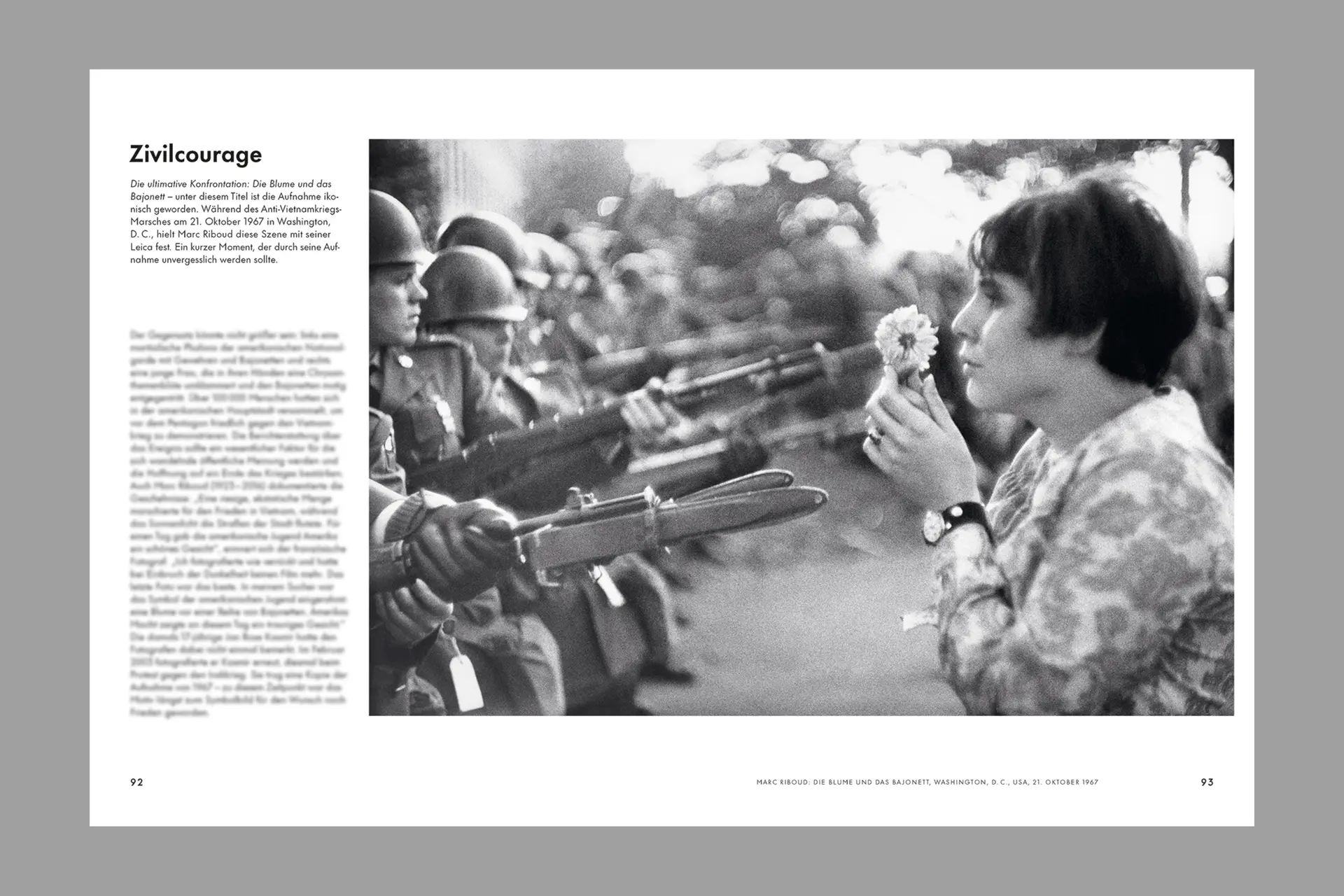 Interior view of the book ‘100 Leica Stories’ chapter ‘Standing the Ground’