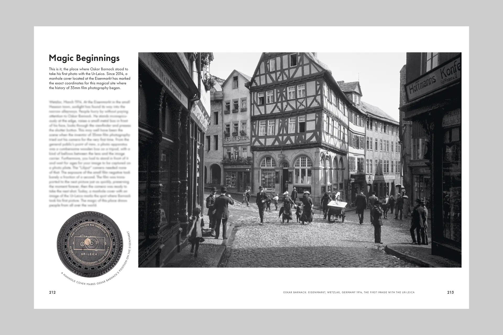 Interior view of the book ‘100 Leica Stories’ chapter ‘Magic Beginnings’