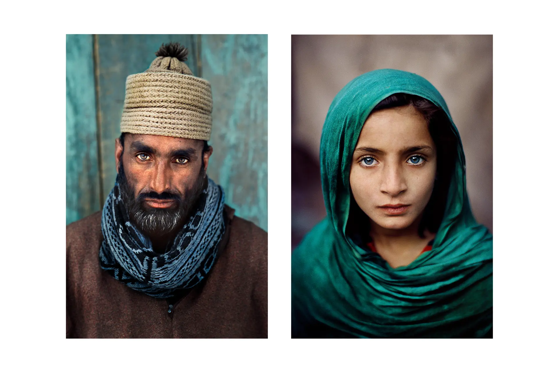 Two Portraits of a child and a man