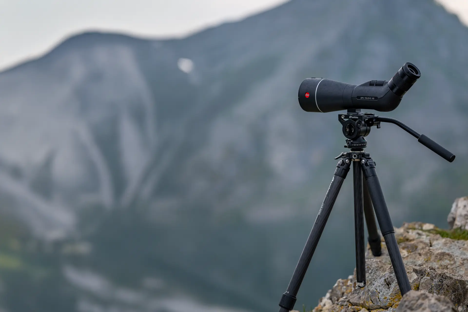 Leica APO-Televid spotting scope on the mountain