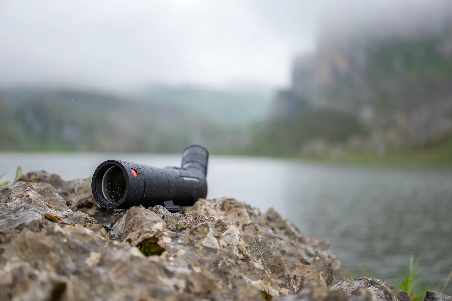 Televid HD spotting scope in the rain