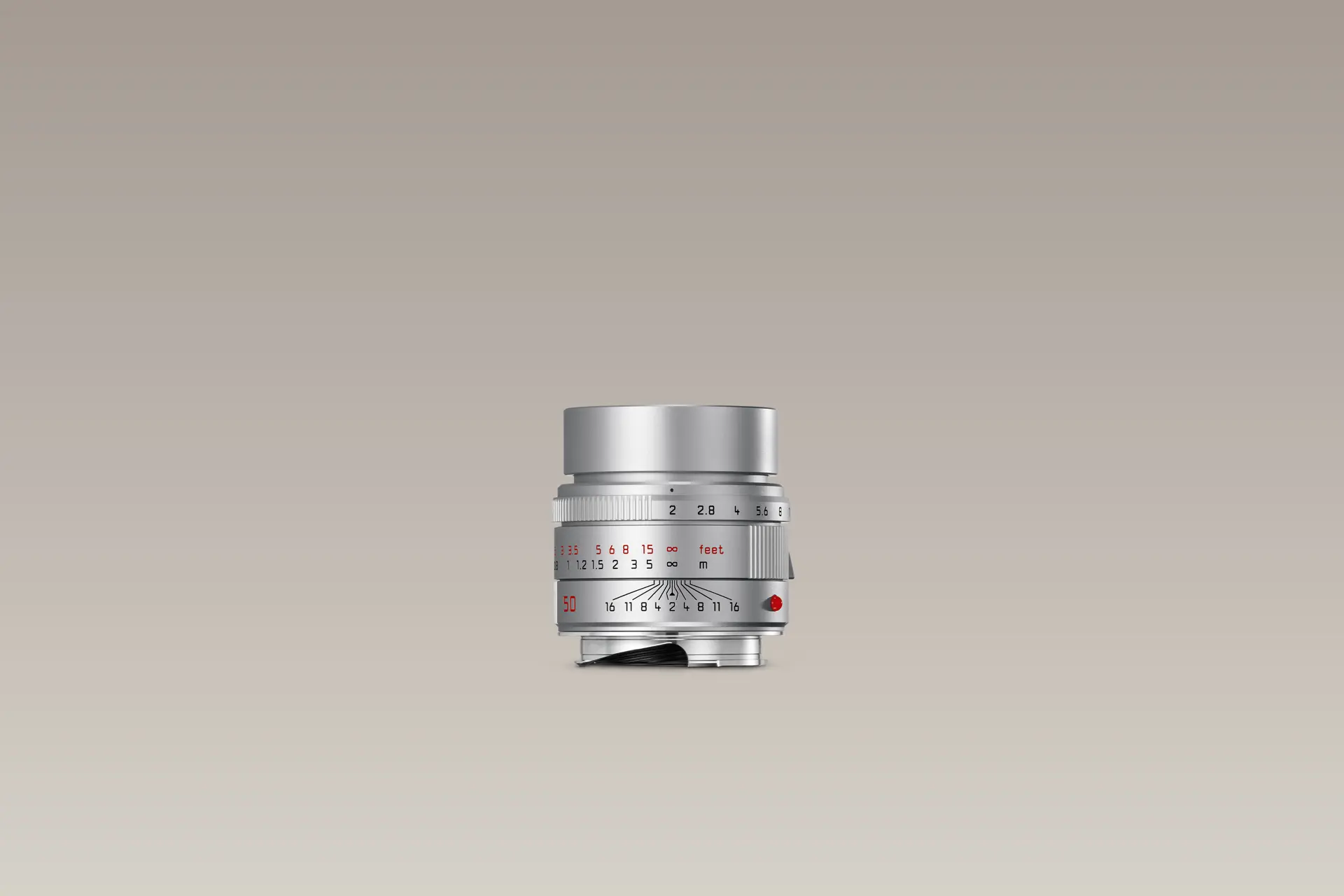 APO-Summicron-M 50 f/2 ASPH side view silver
