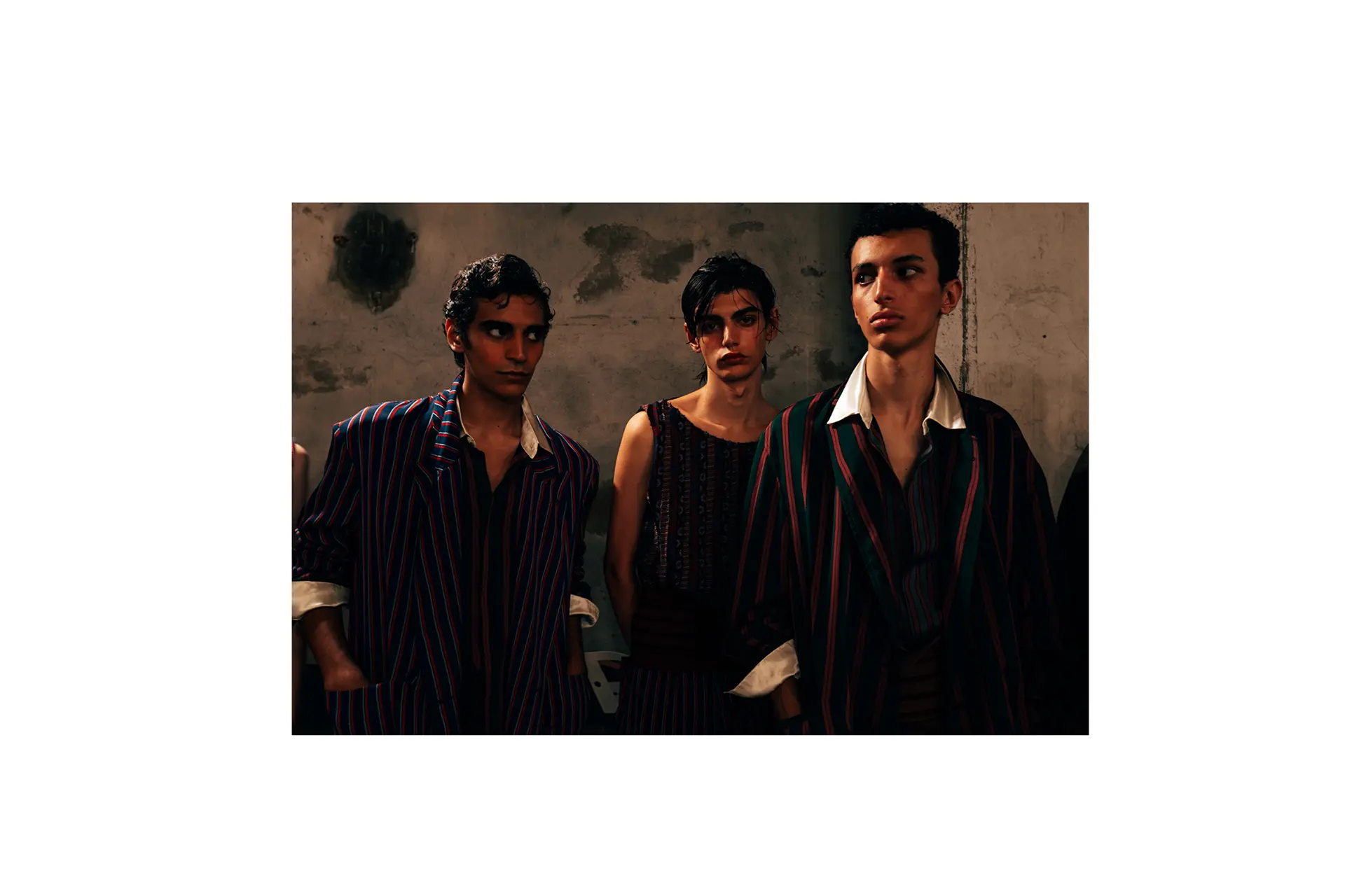 Three models posing