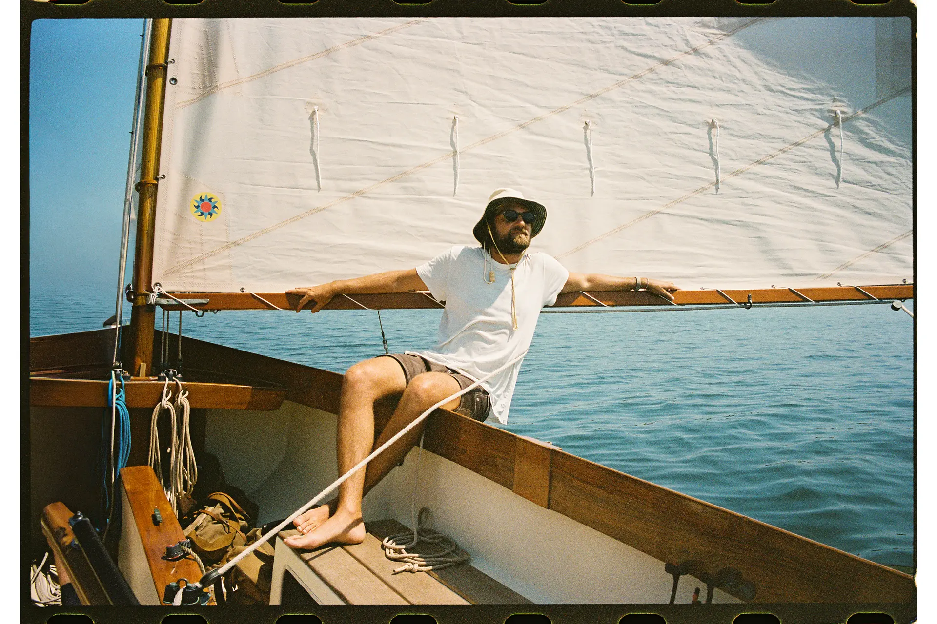Man relaxing on a boat
