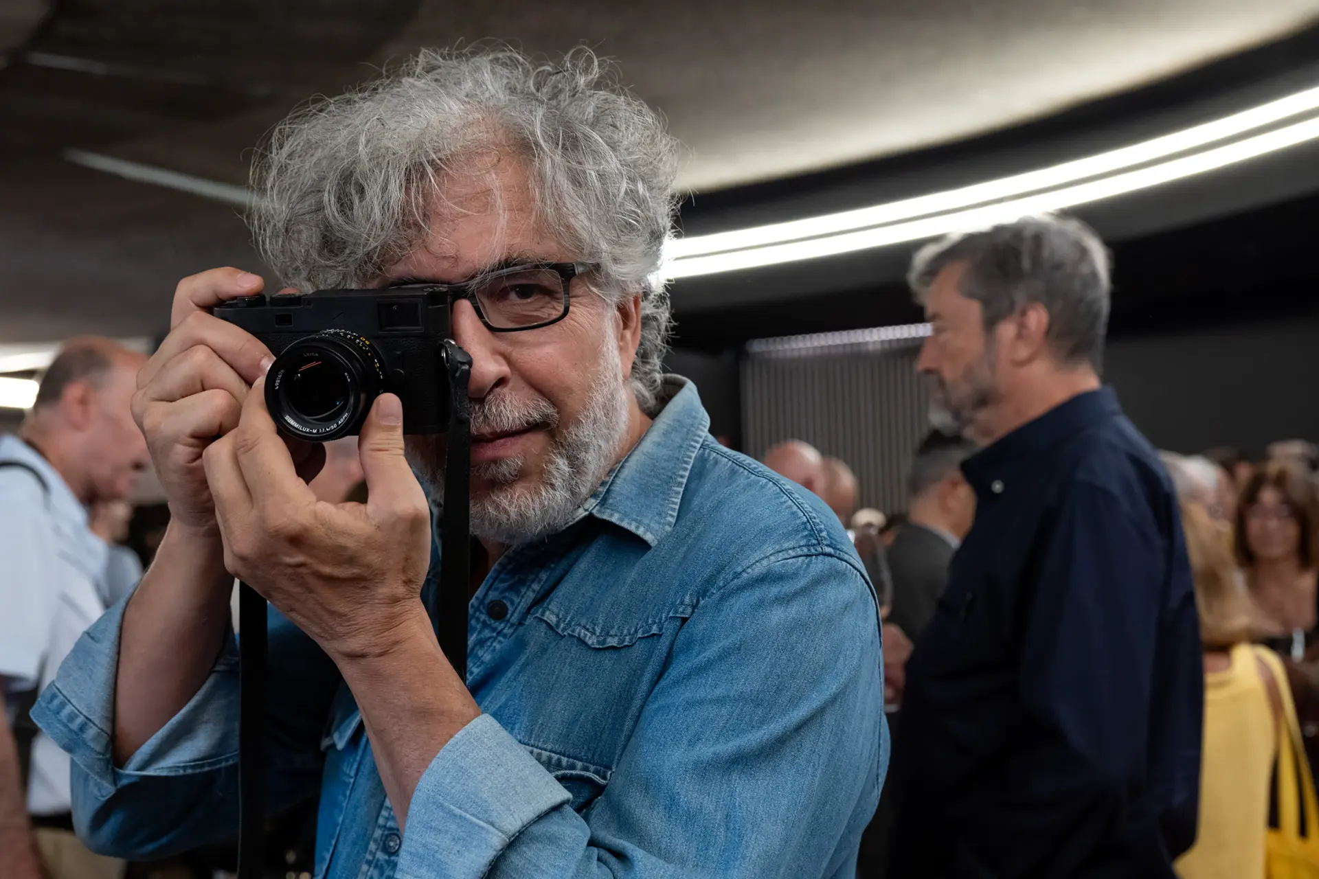 Man with a leica camera