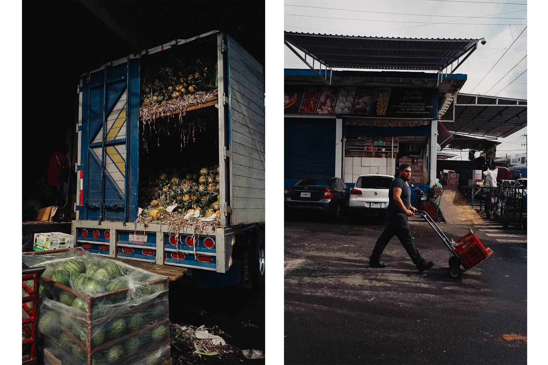 A man approaching the flower market