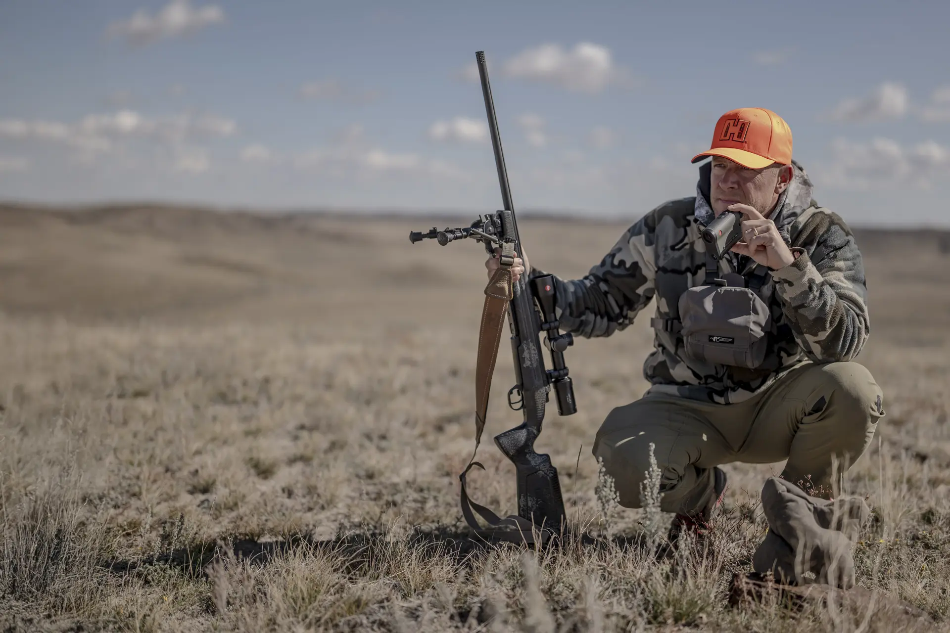 Hunter is looking with his Leica CRF Rangemaster
