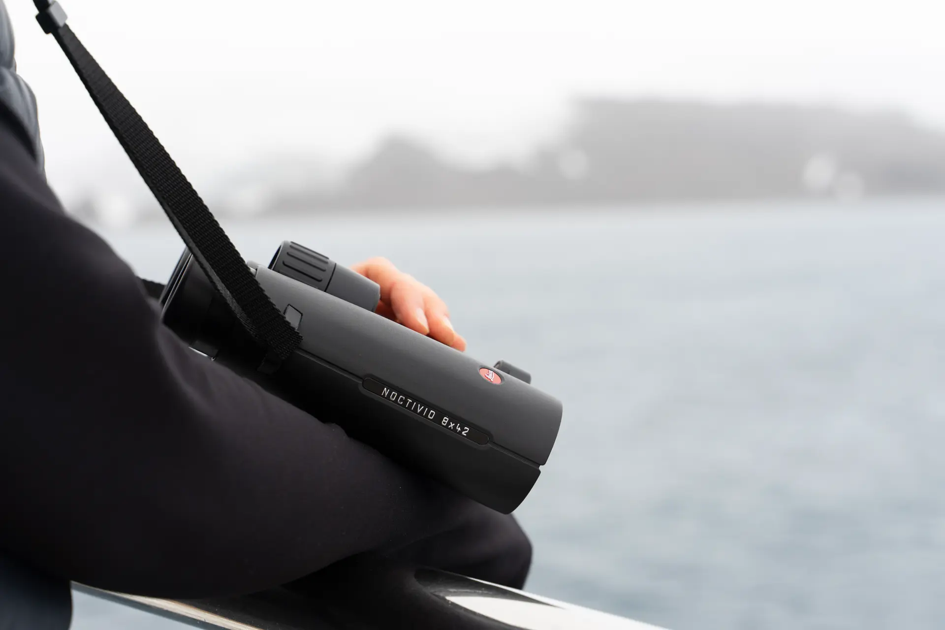 Captain Wistrand using her Leica Noctivid
