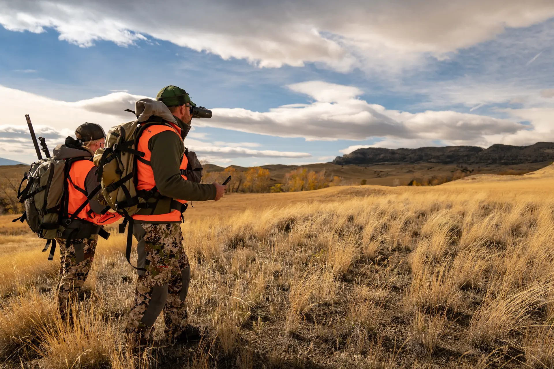 Two hunter in the field