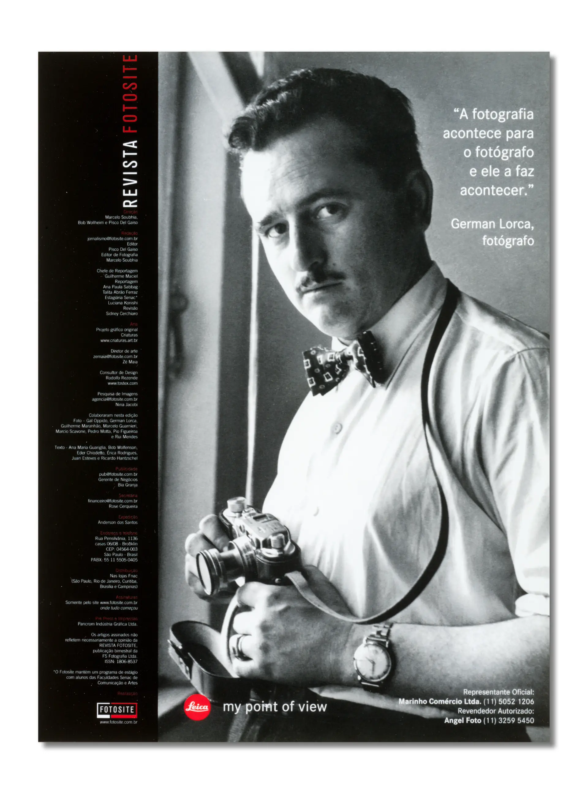 Portrait of German Loca in an advertisement for Leica