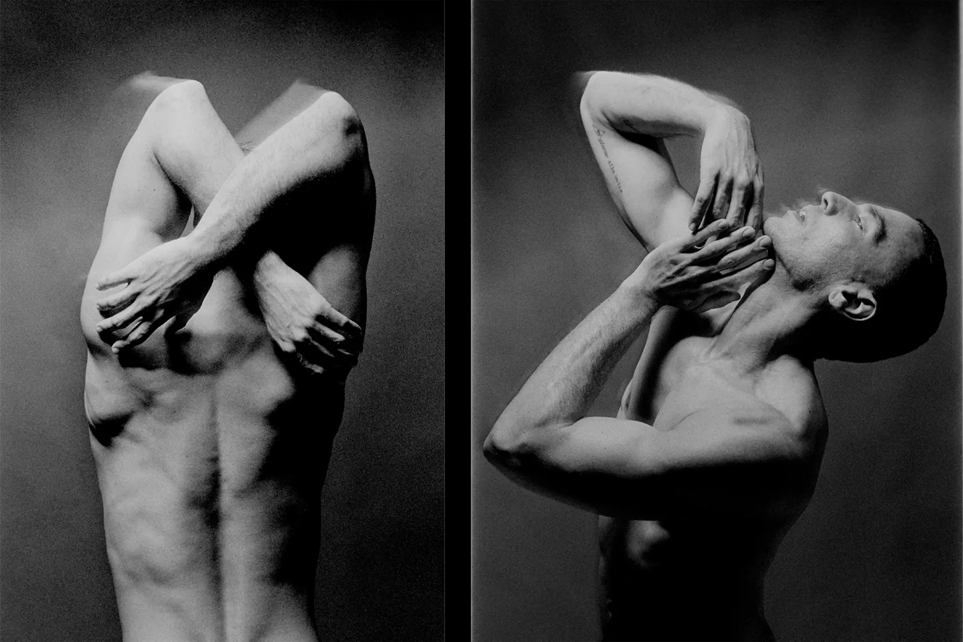 Bailarín con movimientos y luz suave