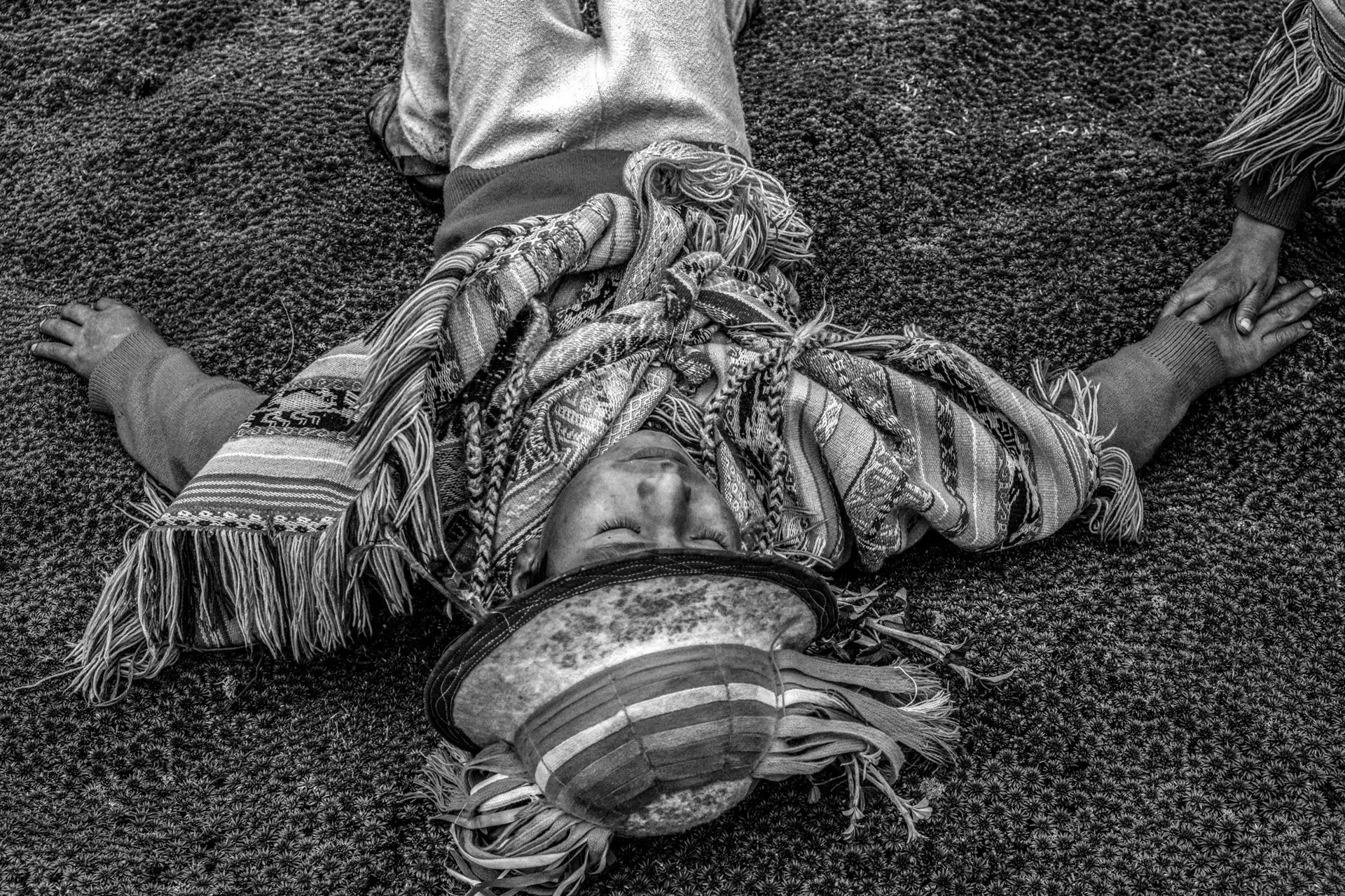 Toddler resting in seeds
